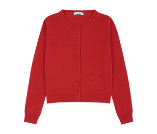 BERRY CRISPY BOUCLE CARDI