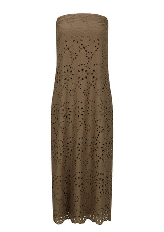 BROWNIE EYELET TUBE DRESS