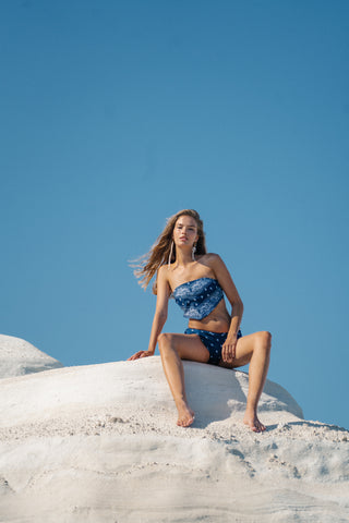 BANDANA BLUES BANDEAU TOP
