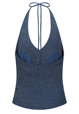 INDIGO HALTER VEST TOP