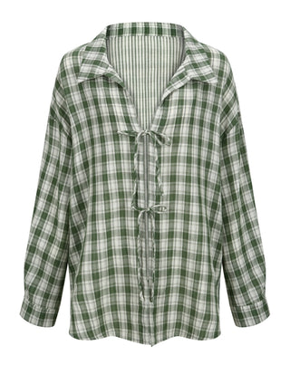 SAGE TIE-FRONT SHIRT