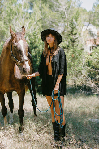 EBONY CREPE SHORTS