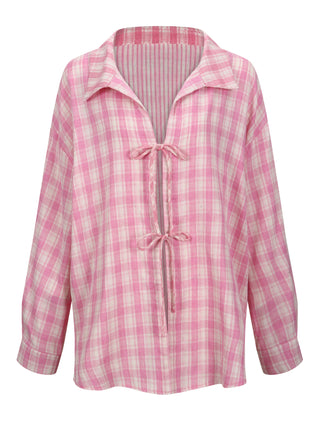 ROSY TIE-FRONT SHIRT