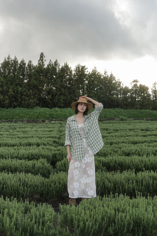 SAGE TIE-FRONT SHIRT