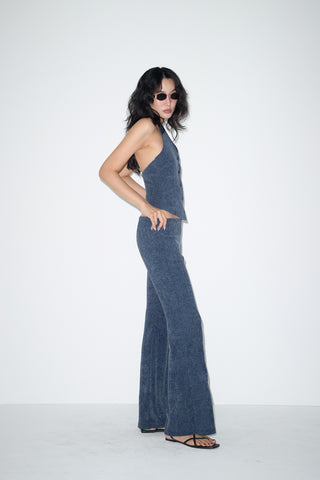 INDIGO HALTER VEST TOP