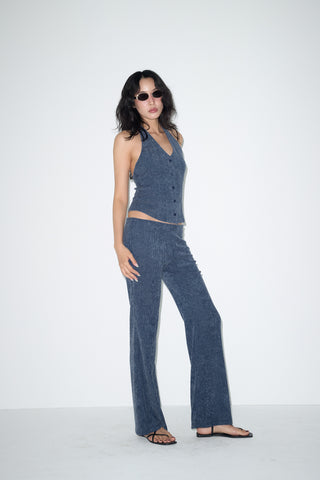 INDIGO HALTER VEST TOP