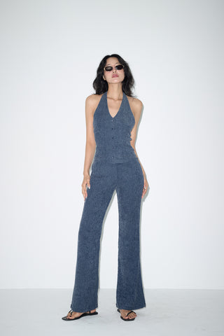 INDIGO HALTER VEST TOP