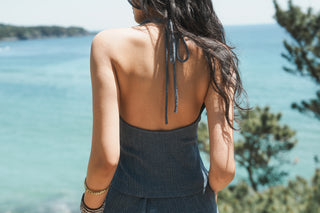 INDIGO HALTER VEST TOP