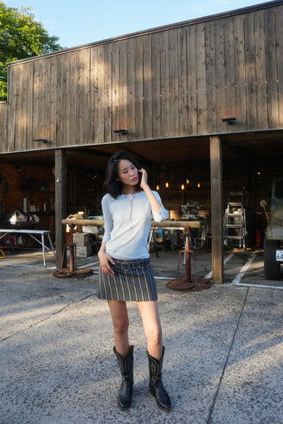 SHADOW BELTED MINI SKORT