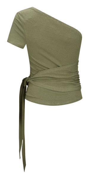 SAGE ONE-SHOULDER TOP