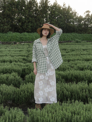 SAGE TIE-FRONT SHIRT