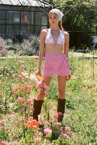 GUAVA CROCHET WRAP SKIRT
