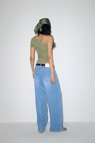 SAGE ONE-SHOULDER TOP