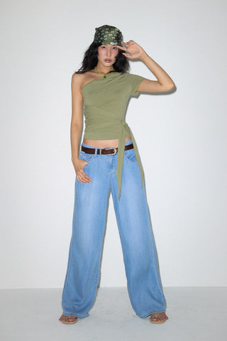 SAGE ONE-SHOULDER TOP