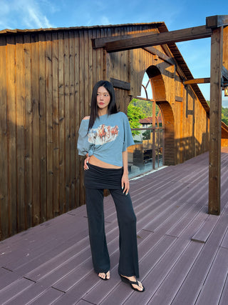 INDIGO GALLOP TEE